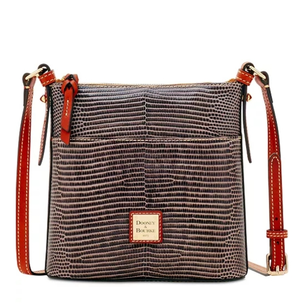 Dooney & Bourke Lizard-Embossed Leather Small Crossbody Bag